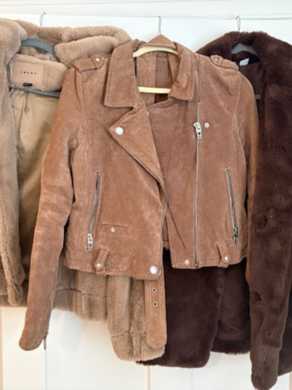 Faux fur jackets and suede bomber lot